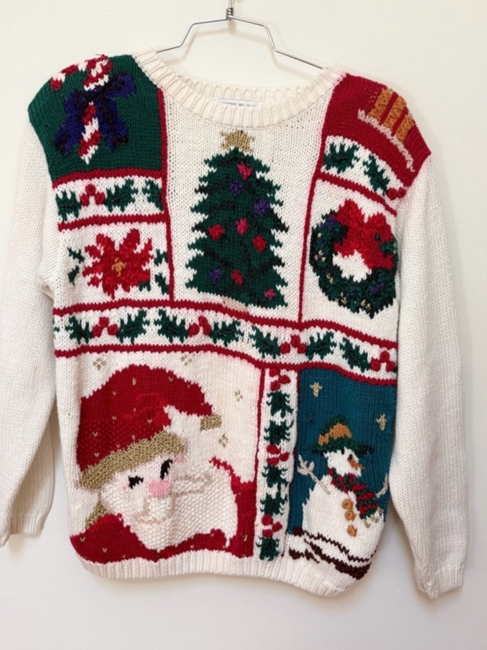 Vintage Knit Christmas Sweater Size Medium